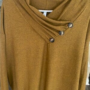 Womens 1X Army Green Colored Tunic Sweater